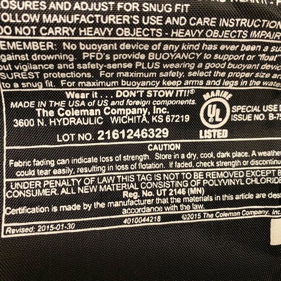 Stearns Challenger Anti-Exposure Suit PFD I580 - Picture 7 of 16